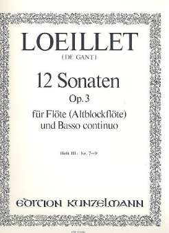 12 Sonaten op.3 Bd.3 (Nr.7-9) :