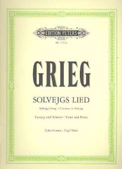 Solvejgs Lied : Gesang und Klavier - Ausgabe für hohe Stimme