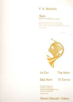 Solo : pour cor en fa et piano ou harpe