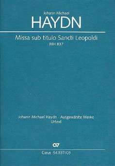 Missa sub Titulo Sancti Leopoldi MH837 :