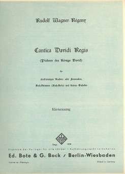 Cantica Davidi Regis : für  Knaben- oder