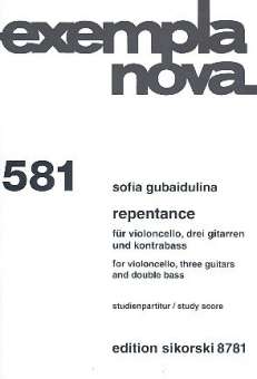 Repentance : für Violoncello, 3 Gitarren