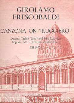 Canzona on Ruggiero : für