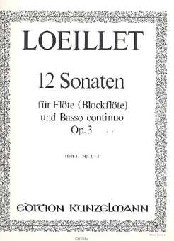 12 Sonaten op.3 Band 1 (Nr.1-3) :