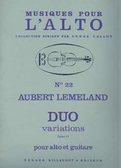 Duo variations op.77 : pour alto et guitare