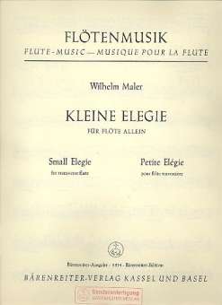 Kleine Elegie : für Flöte solo