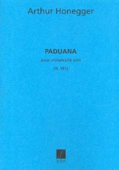 Paduana : pour violoncelle solo