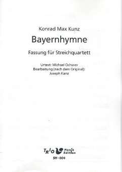 Bayernhymne : für Streichquartett