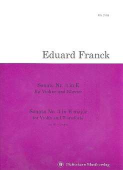 Sonate E-Dur Nr.3 op.60 : für Violine und Klavier