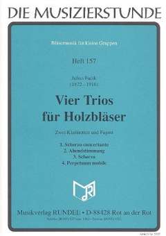 4 Trios für 2 Klarinetten und Fagott