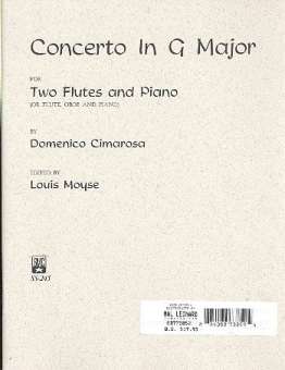 Concerto G major for 2 flutes