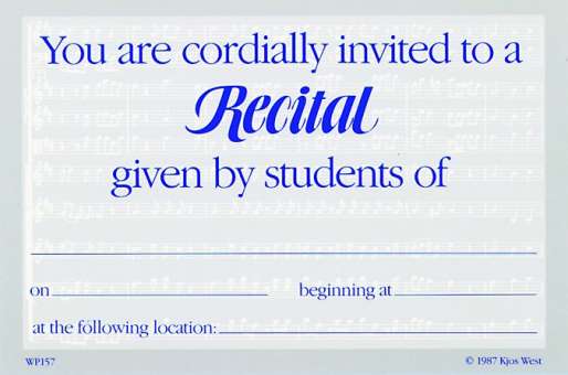 Recital Invitation (25 Postcards)