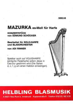 Mazurka es-moll Opus 12 für Harfe und Blasorchester