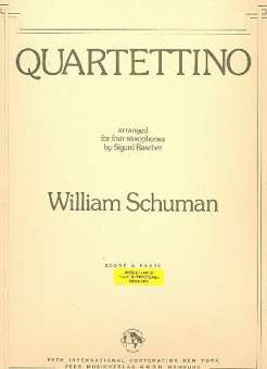 Quartettino : for 4 saxophones