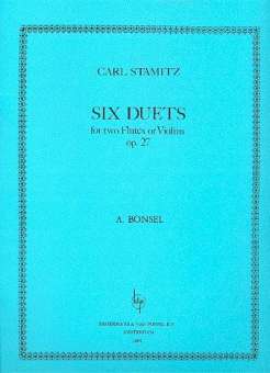 6 duets op.27 : for 2 flutes or violins
