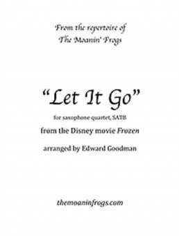 Let It Go (from Frozen) for saxophone quartet
