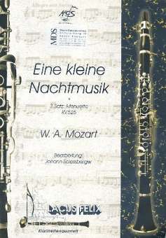 Eine kleine Nachtmusik KV 525, 3. Satz: Menuetto, Klar.-Quartett, Part./Stimmen