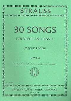 30 Songs : for medium voice and