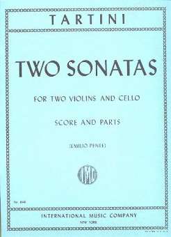 2 Sonatas : for 2 violins and cello
