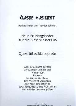 Klasse musiziert - Frühlingslieder : für Bläserklasse/Blasorchester Flöte
