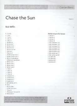 Chase the sun : für Blasorchester