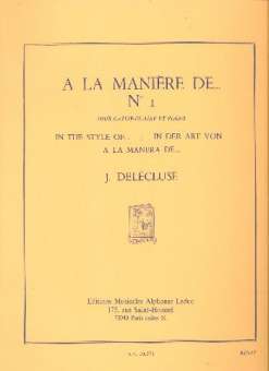 DELECLUSE J. : A LA MANIERE DE N01