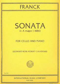 Sonata A major : for cello and piano
