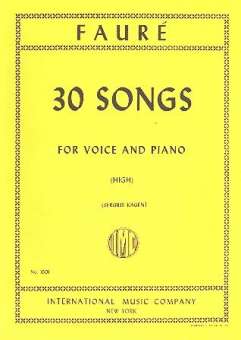 30 Songs : for high voice and piano