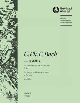 Bach, Carl Philipp Emanuel : Symphonie Nr. 4 A-dur Wq 182/4