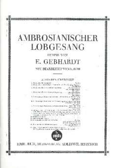 Ambrosianischer Lobgesang - Klavierauszug