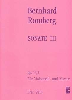 Sonate G-Dur op.43,3 - für Violoncello