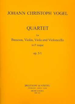Quartet f major : for bassoon, violin, viola and violoncello  op.5/1