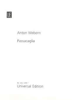 Webern, Anton : Passacaglia op. 1