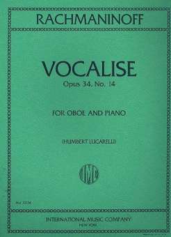 Vocalise op.34,14 : for oboe and