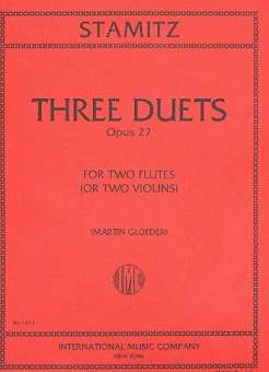 3 Duets op.27 : for 2 flutes