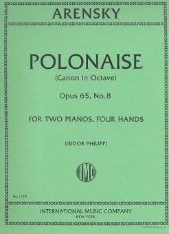 Polonaise op.65,8 : for 2 pianos 4 hands