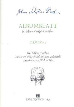 Albumblatt für Johann Gottfried Walther -