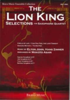 The Lion King Selections for Saxophone Quartet