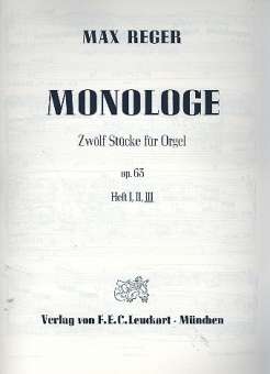 Monologe op.63 Band 3 (Nr.9-12)