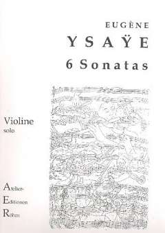 6 Sonaten für Violine solo