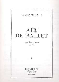 Air du ballet op.36 pour flute et piano