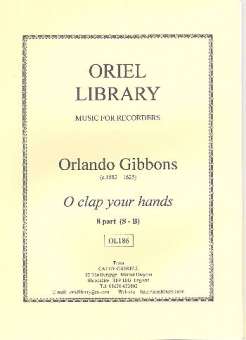 O clap your Hands for 8-part recorder ensemble (SSAATTBB)