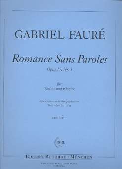 Romance Sans Paroles op.17,3 für