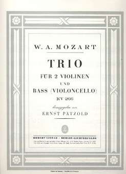 Trio KV266 für 2 Violinen und