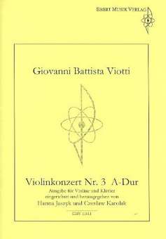 Konzert A-Dur Nr.3 für Violine und Orchester