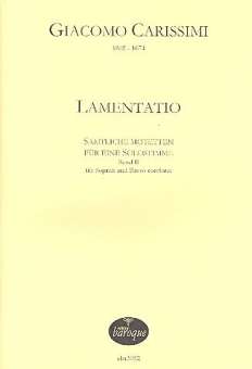 Lamentatio für Sopran und Bc