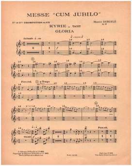 Messe cum jubilo op.11 : pour baryton(s),
