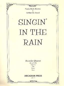 Singin' in the Rain for 4 recorders (SATB)