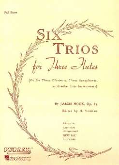 Six Trios for Three Flutes, Op. 83 Score