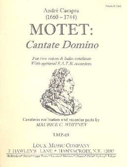 Cantate Domino for 2 voices and Bc